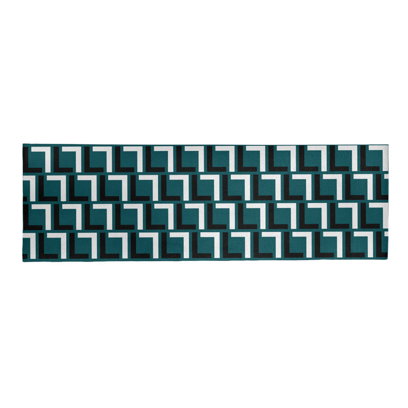 Tapis de couloir vert