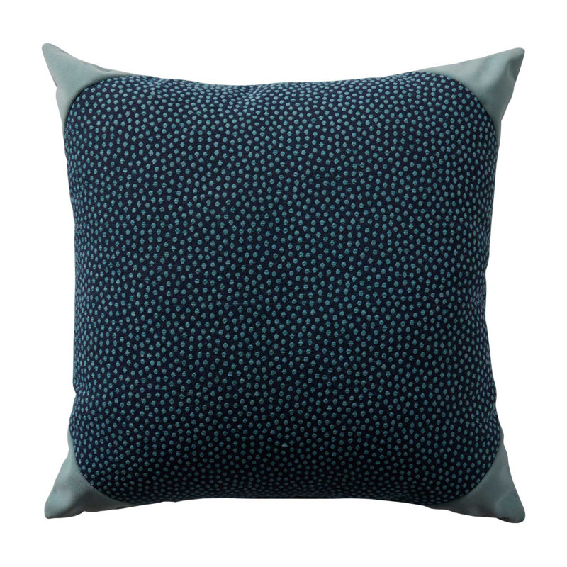 Polyester Indoor/Outdoor Throw Pillow, Blue, Square 24"