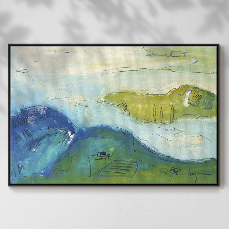 Accouchement de grands rêves encadré sur toile, H 17 po x l 25 po x P 2 po, Noir