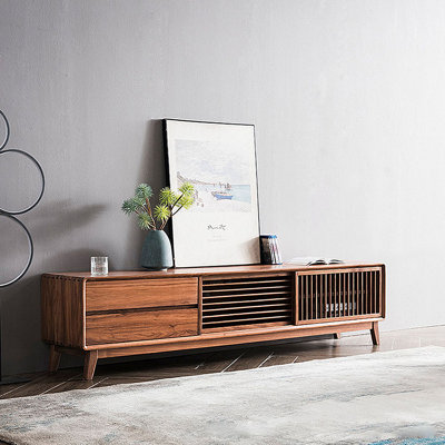 Crédence de rangement audio-visuelle en noyer noir 78,74 W