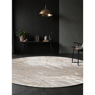 Machine Washable Gray Area Rug