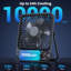 Warmco D3 10000mAh Portable Travel Fan, 7-inch Wide, 10-24H Battery Life