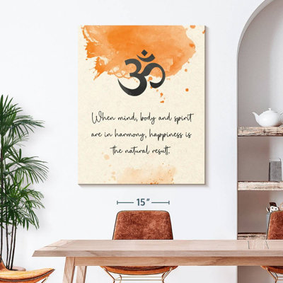 Om Zen Spirituality Quote Canvas Print