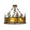 Rustic Lodge 4 - Light Semi Flush Mount