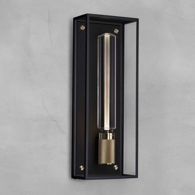Outdoor Sconce, Brass/Black