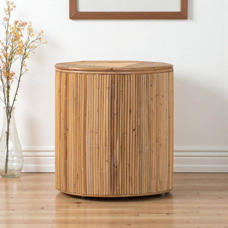 Table de bout en rotin naturel de style bohémien Satori