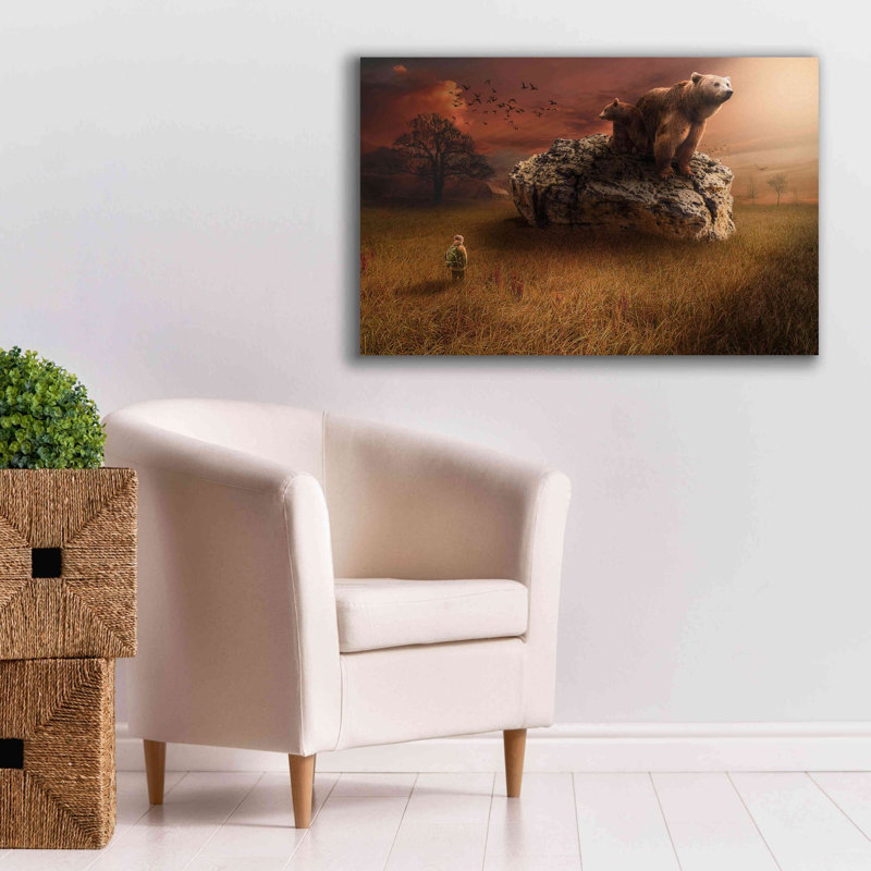 «Bear With Me» par Alan, estampe numérique sur toile, H 26 po x l 40 po x P 1,5 po