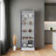 Garde-manger H 71,1 po, 2 portes, 5 tablettes, bleu / blanc Alby - Cuisine