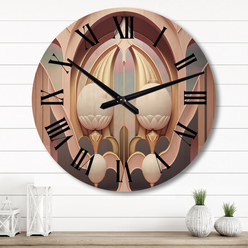 Horloge murale en bois blanc, Grand