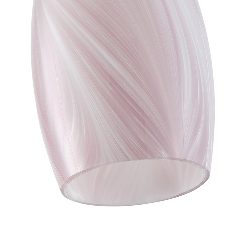 1 - Light Single Teardrop E26 Dimmable Adjustable Pendant Light, Pink