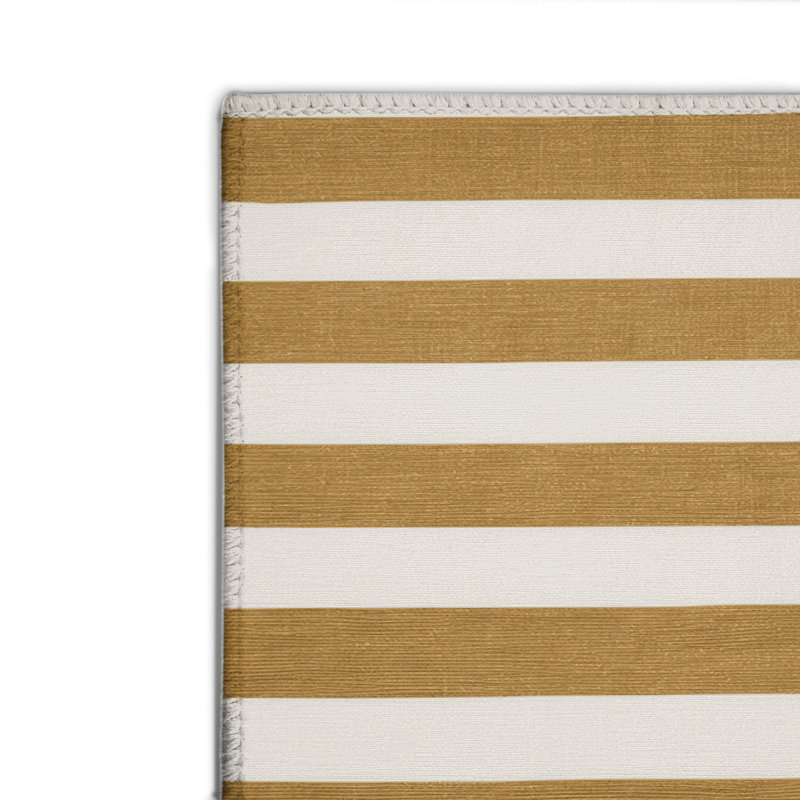 Tapis intérieur / extérieur beige HorizontalStripes, Rectangulaire 2 pi x 3 pi