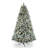 Flocked Green Artificial Christmas Tree With LED Lights-938007193