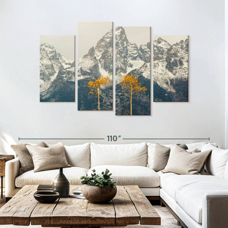 Alvord Grand Teton Frost Flora, H 54 po x l 84 po