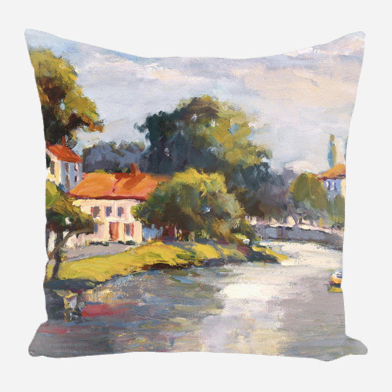 Linen Square Pillow Cover & Insert, 17" x 17"