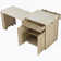 Aether 82.6" Fluted Kitchen Island With Extendable Dining Table For 4-6, Kitchen Island Table With Power Outlet, Double-Side Storage, 2 Drawers And 2 Side Open Shelves