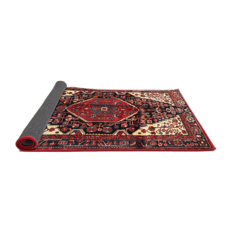 Tapis brun/rouge/beige traditionnel Knodara, Rond 3 pi