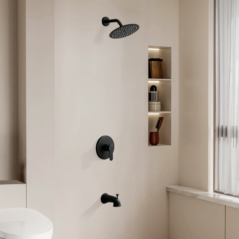Shower Head Systems Wall Mounted Shower, Matte Black