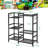 Garden Tool Organizer For Garage Organization, 3 Tier Yard Tool Storage Rack With 35 Long-Handled Tool Slots, Black