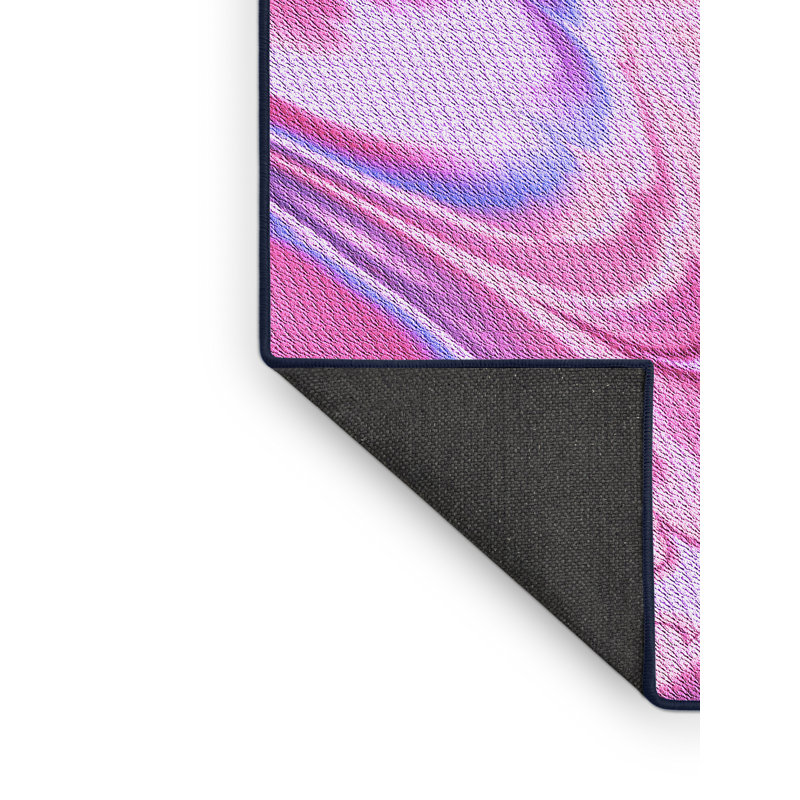 Tapis abstrait en laine mauve, Rectangle 2 pi x 4 pi