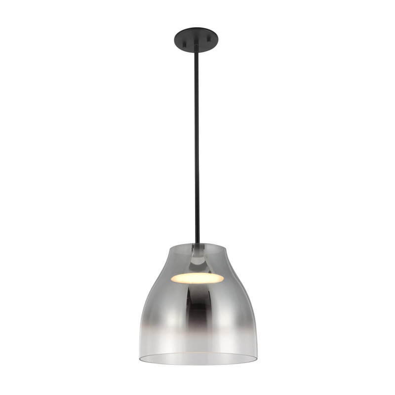 1 - Light LED Pendant, Smoked