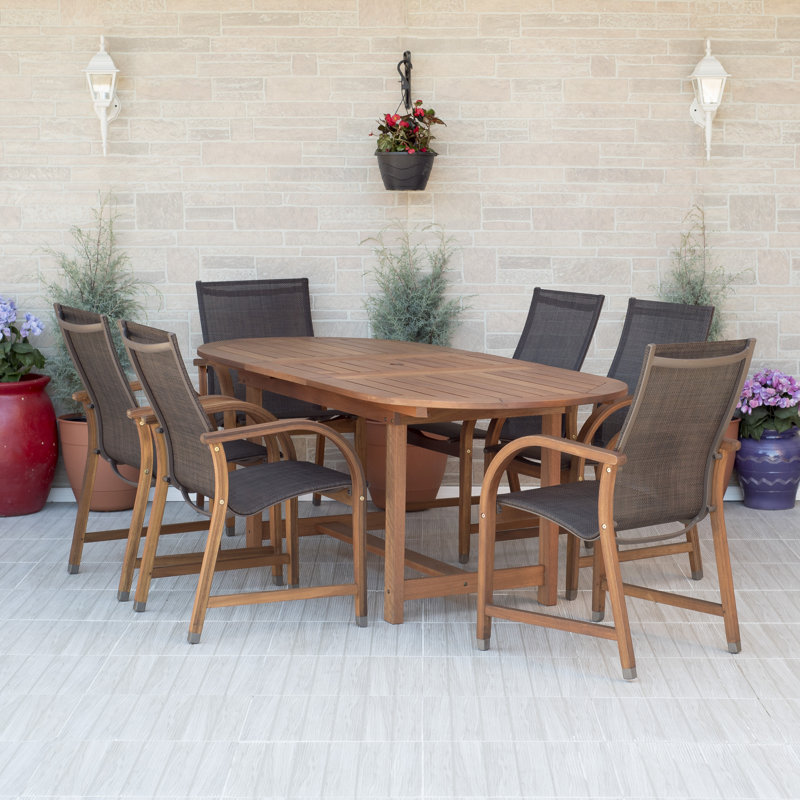 Anautica 6 - Person Patio Dining Set with Oval Table
