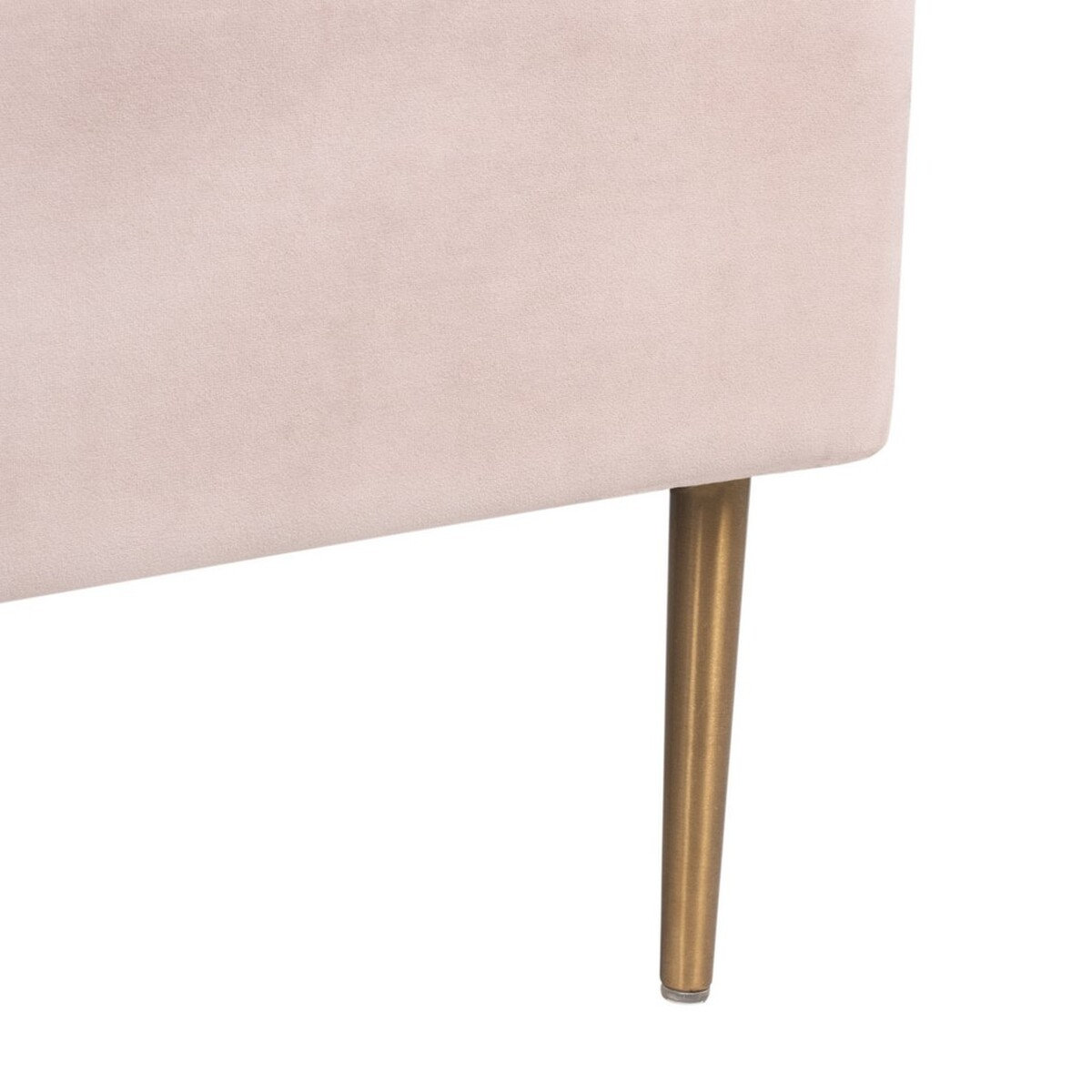 Venedy Linen Wingback Bed, King, Blush Velvet