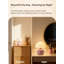 Lampe de table champignon avec abat-jour en verre, lampe de table de chevet à base de céramique à intensité variable pour le salon de la chambre à coucher