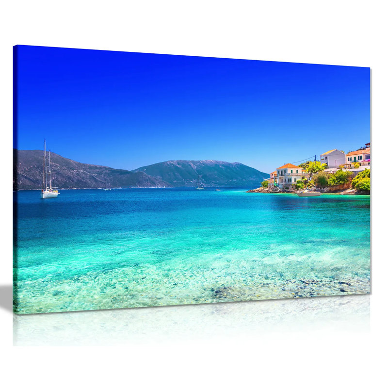 Beach Sea Nature Kefalonia Island Greece - Wrapped Canvas Print, 51cm H x 76cm W