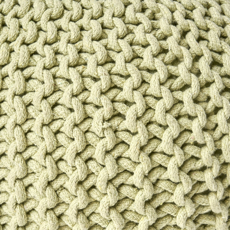 Repose-pieds rond de 20 po Durston, 100 % coton vert