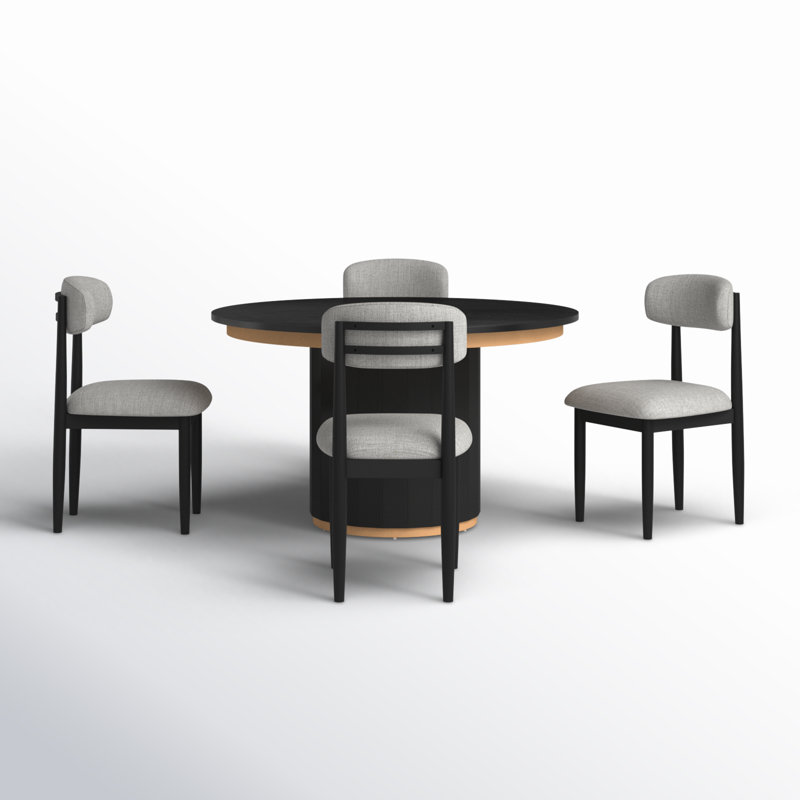 Ensemble repas pour 4 personnes Lixy, Noir, noir, noir, noir