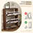 Shoe Storage Cabinet with 2 Flip Drawers, Slim Fluted Shoe Rack Cabinet with Open Storage-129982232