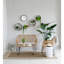 Vase de table transparent / noir 12,6 po