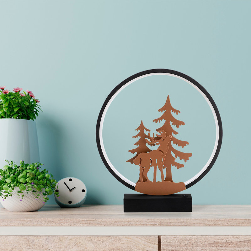 Lampe globe en métal Vanis, Cuivre noir