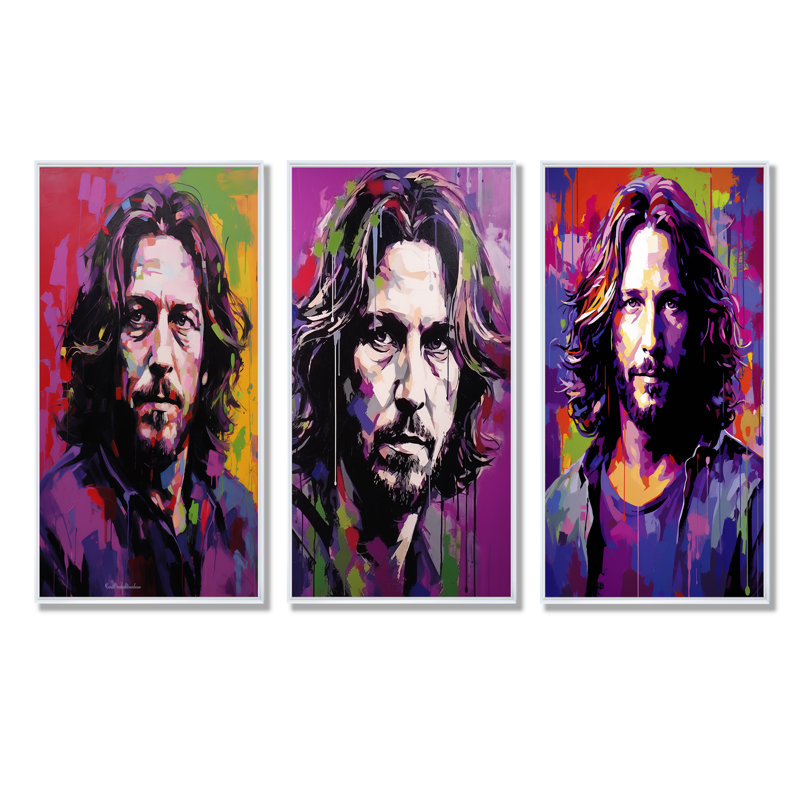Violet Vedder Portrait, Cadre flottant blanc, H 32 po x l 48 po