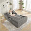 Chaise longue surdimensionnée pour l'intérieur, canapé-lit moderne en chenille à assise profonde avec coussins décoratifs et accoudoirs, canapé-lit pour le salon, chambre à coucher