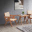 Fauteuil d'appoint beige et naturel