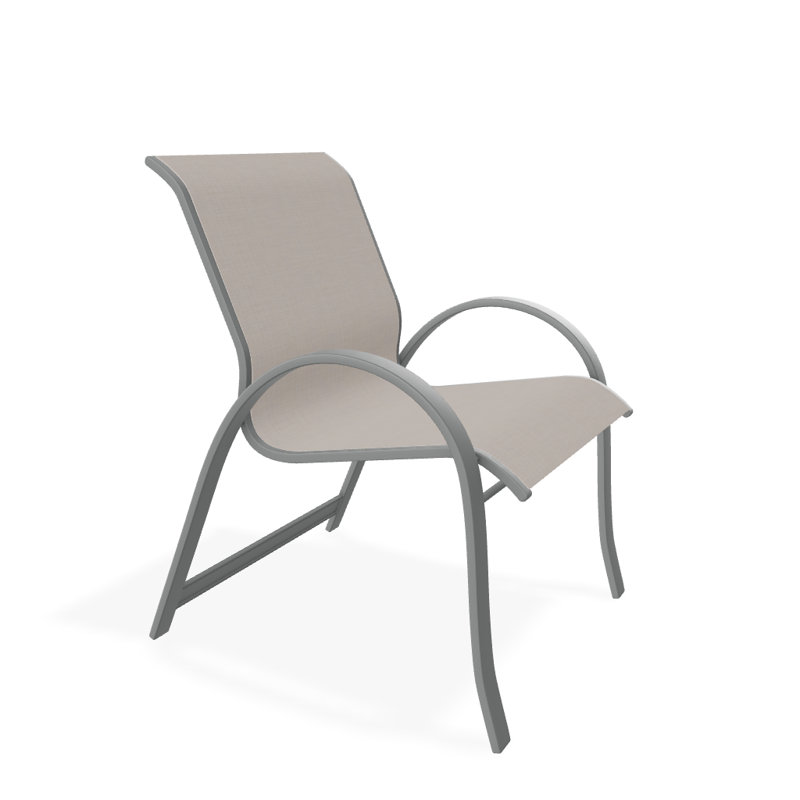 Fauteuil de salle à manger empilable Hiraku, Naturel, Graphite