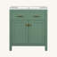 30-Inch Bathroom Vanity With Ceramic Sink, Modern Green Single Bathroom Cabinet With 2 Doors And A Shelf, Soft Close Doors