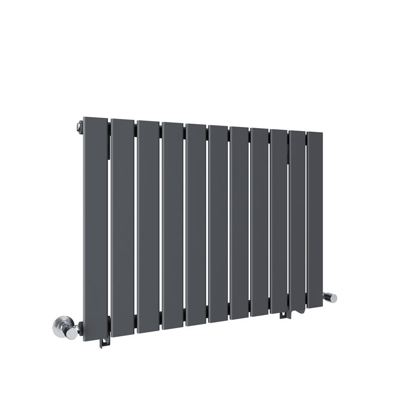 Sydnee Horizontal Designer Radiator, Anthracite, 60cm H x 83.6cm W x 4.9cm D