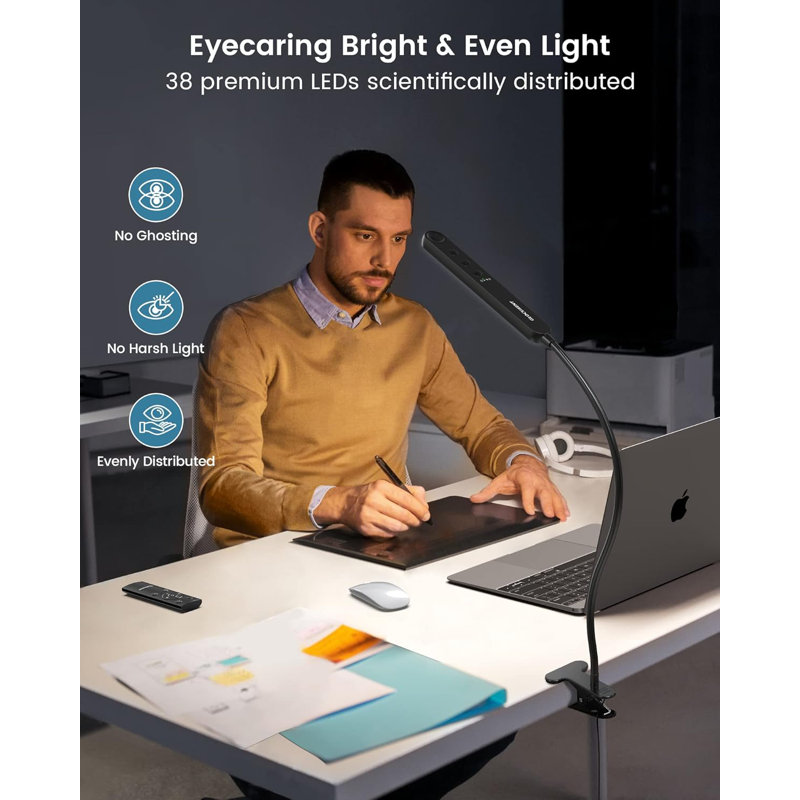 38 LED Clip On Light: 5W Eye Caring Book Lights for Reading at Night