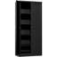 Rangement réglable pour garde-manger en métal noir 61 po avec 4 tablettes