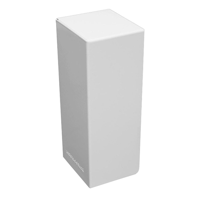 Baseboarders Basic Series Steel Easy Slip-On Baseboard Heater Cover Left Side End Cap - White