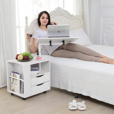 URBNLIVING 50cm W Manufactured Wood Bedside Table