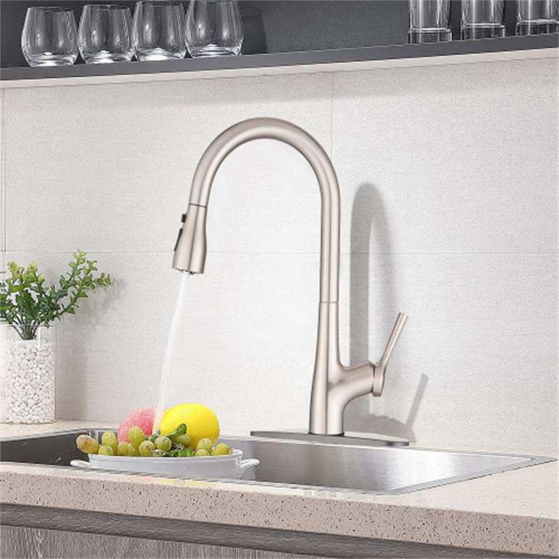 Red Cloud Pull Down Kitchen Faucet, Brushed Nickel