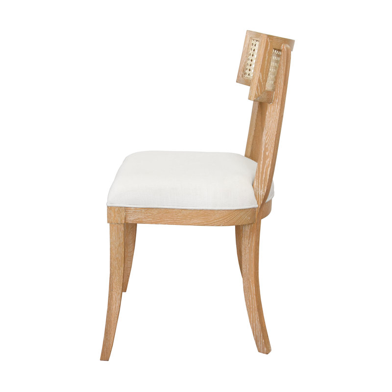 Britta Upholstered Dining Chair, Cerused Oak