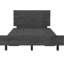 Base de lit simple Kaia, tête de lit - chêne Smokey