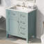 Meuble-lavabo de 30 pouces avec lavabo, structure en bois massif, panneau de fibres à densité moyenne et grand espace de rangement pour les salles de bain modernes