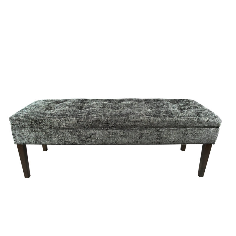 Amora Upholstered Bench, Steel