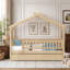 Lit simple en bois avec lit gigogne simple, noyer (ANCIEN SKU: WF302178AAN)