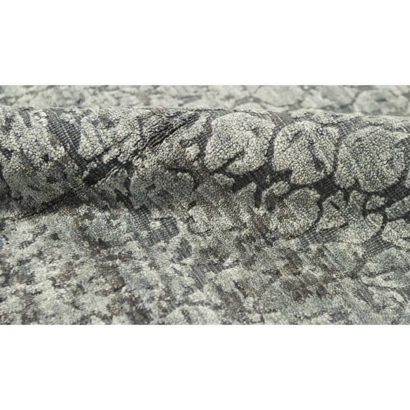 Abstract Area Rug in Dark Blue, Rectangle 7'11" x 9'10"